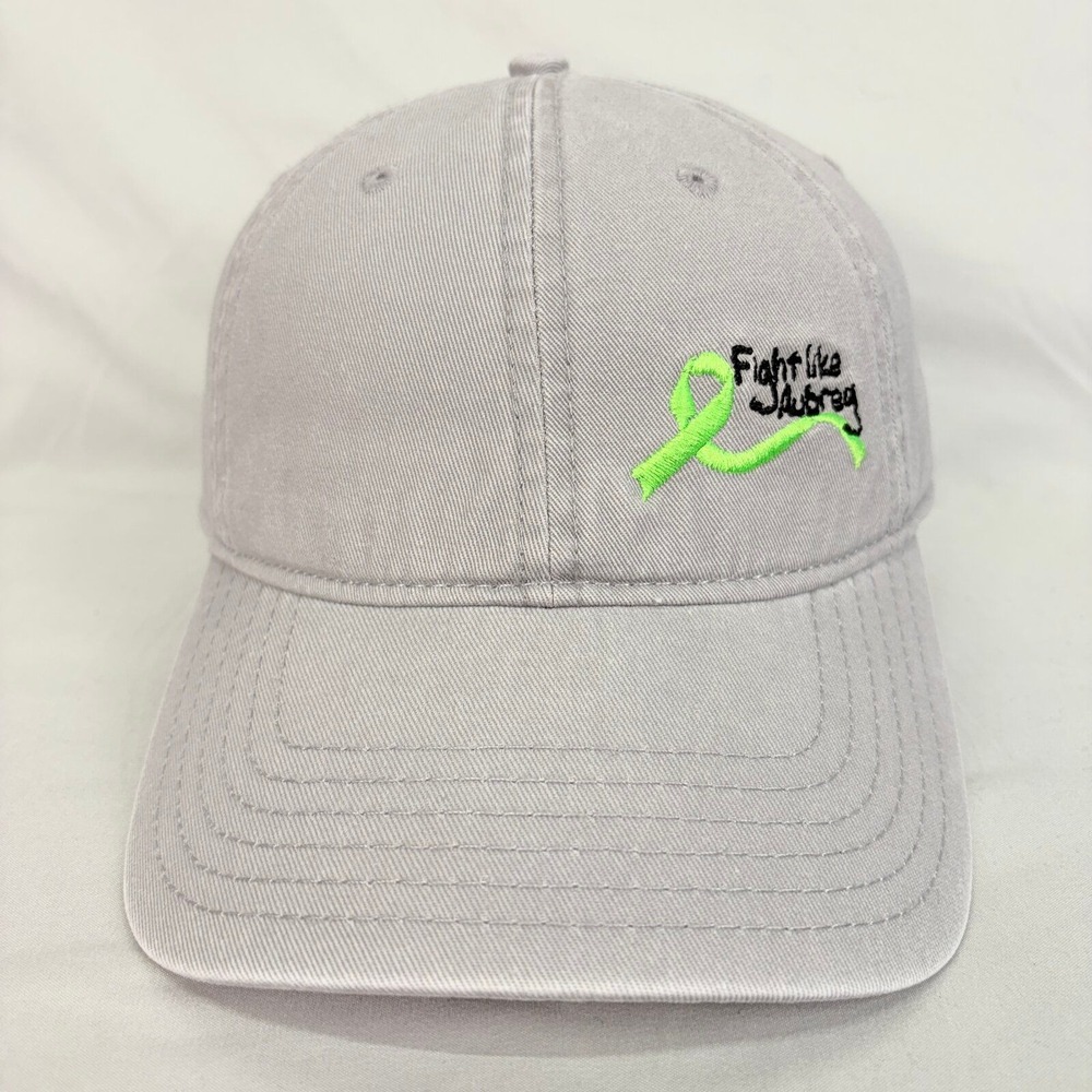 Otto Baseball Hat Fight Like Aubrey Unisex OSFM Gray Awareness Ribbon Cap